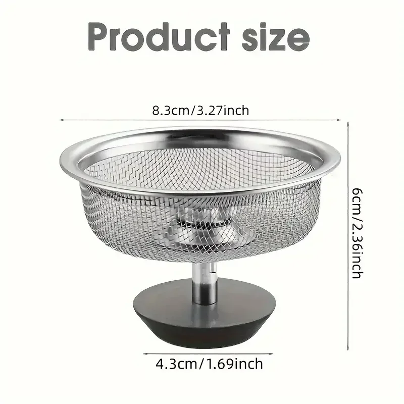 Commercial Kitchen Bin - 2Set Gootsteenzeefje Met Handvat & Stopper